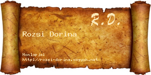 Rozsi Dorina névjegykártya