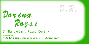 dorina rozsi business card